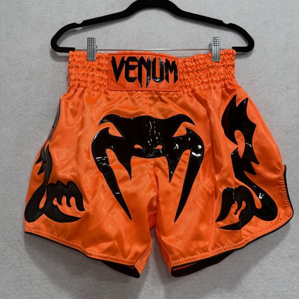 Venum Bangkok Inferno Muay Thai Shorts Mens Large Orange Kickboxing MMA New